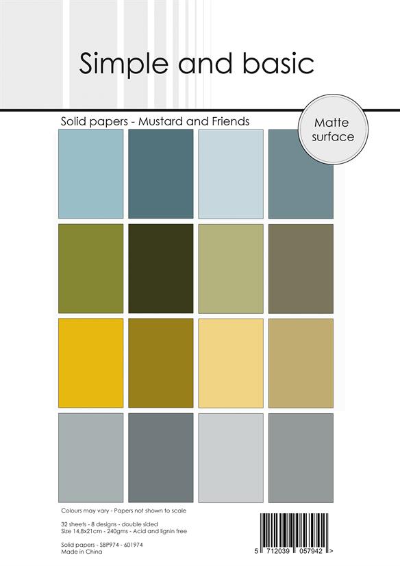 Simple and Basic - Solid Paper - Mustard anf Friends