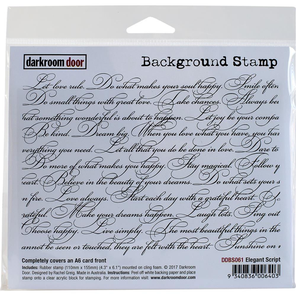 Darkroom Door Abstract Cling Stamp - Elegant Script 