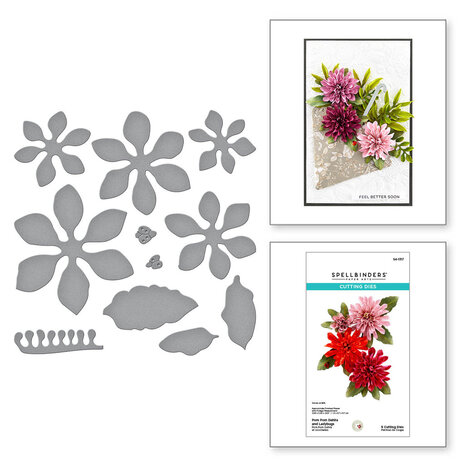 Spellbinders - Pom Pom Dahlia and Ladybugs Etched Dies