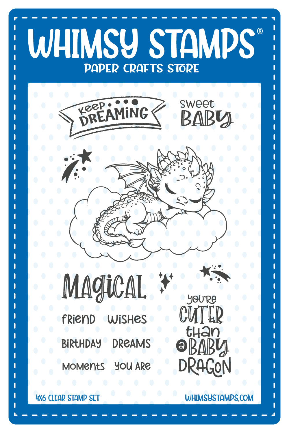 Whimsy Stamps - Dragon Baby Clear Stamps
