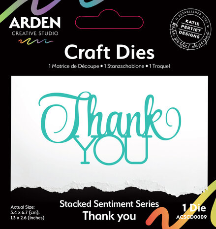 Arden Creative Studio - Sentiment Series Craft Dies Stacked Thank You