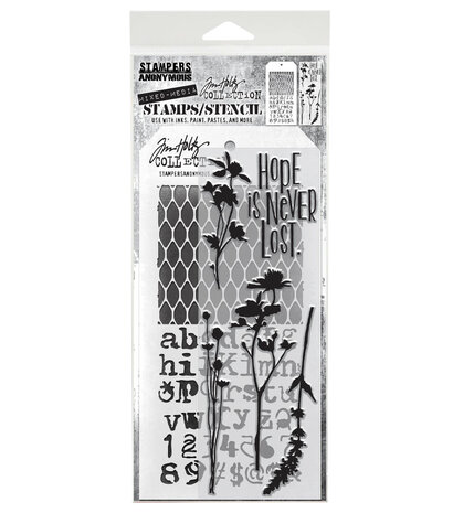 Tim Holtz Mixed Media #21 Tim Holtz Clear Stamp and Stencil