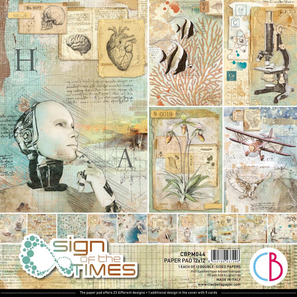 Ciao Bella 12x12 Paper Pad Sign Of The Times  