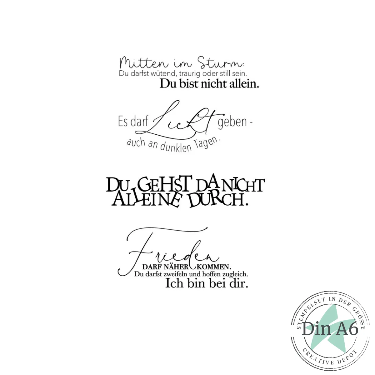 Creative Depot - Stempelset - Du bist nicht allein
