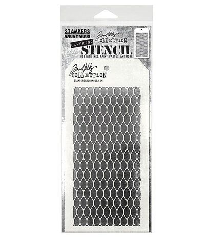 Stampers Anonymous - Mesh Tim Holtz Layering Stencil
