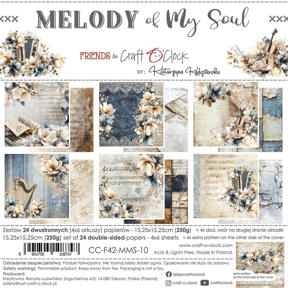 Carft O'Clock - Melody of My Soul 6x6 Inch Paper Set