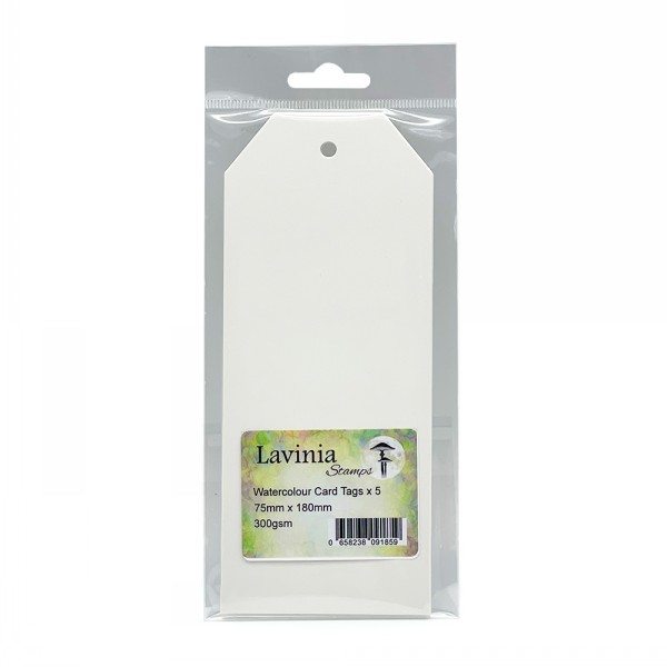 Lavinia - Watercolour Card Tags - 75mm x 180mm
