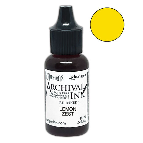 Ranger - Dyan Reaveley Dylusions Archival Ink Lemon Zest Re-Inker 0.5 fl oz
