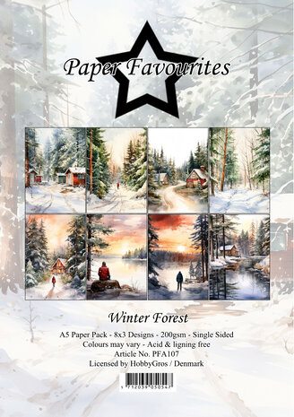Paper Favourites - Winter Forest A5 Paper Pack