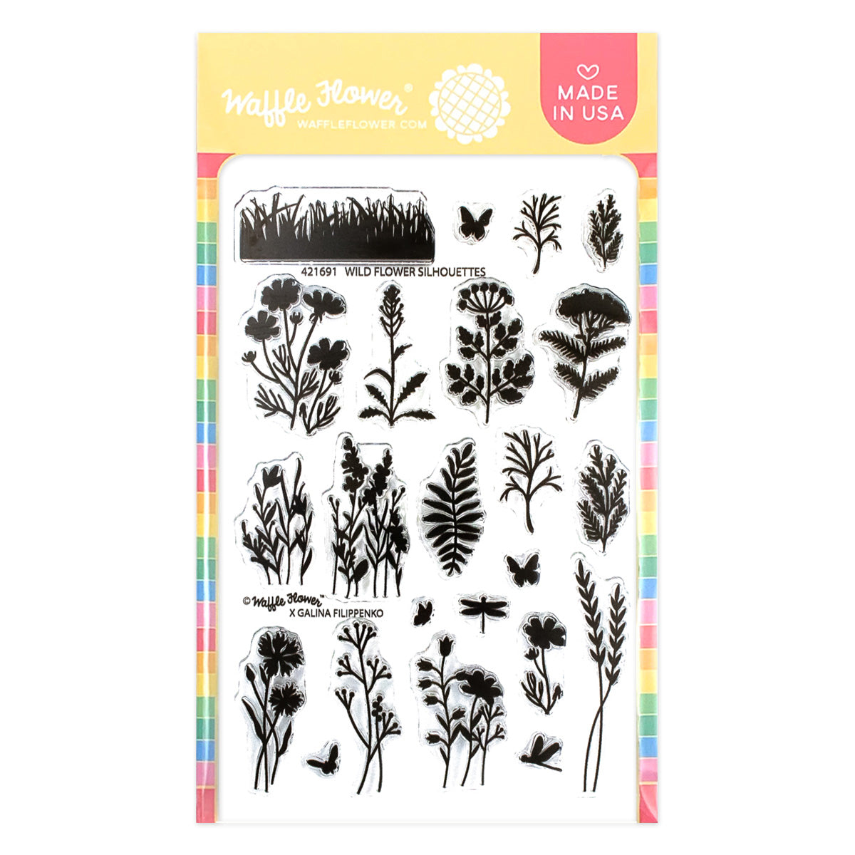Waffle Flower - Wild Flower Silhouettes Stamp Set Waffle Flower - Wild Flower Silhouettes Stamp Set