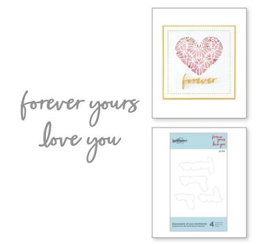 Spellbinders Dies "Expressions of Love Sentiments Etched"