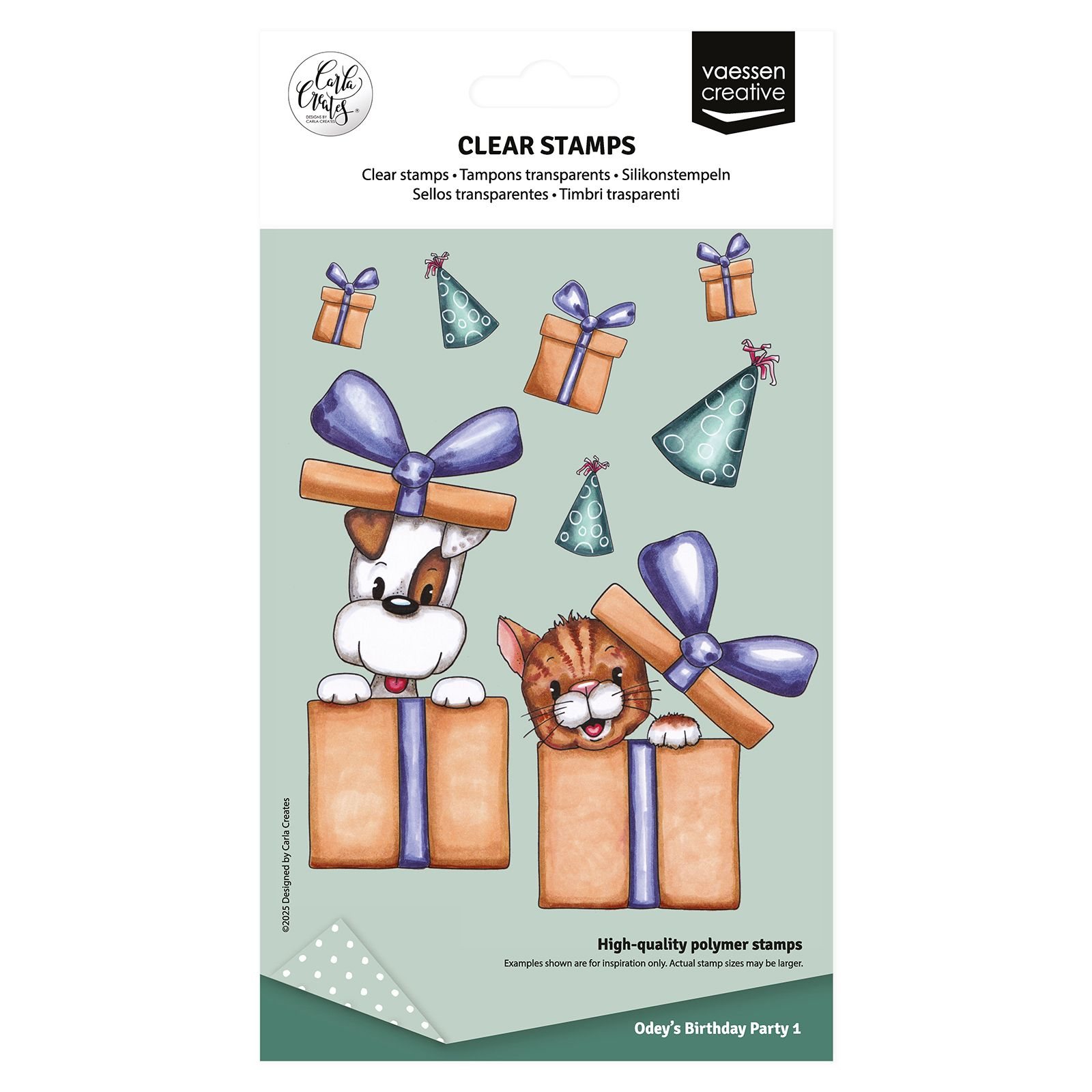 Vaessen Creative • Silikonstempel Odey's Birthday Party 1 10St.