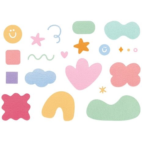 Sizzix - Thinlits Die by Letters by Shells Abstract Doodles (19pcs)