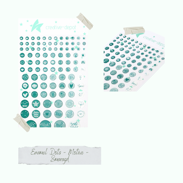 Creative Depot -   Enamel Dots - Motive - Smaragd 