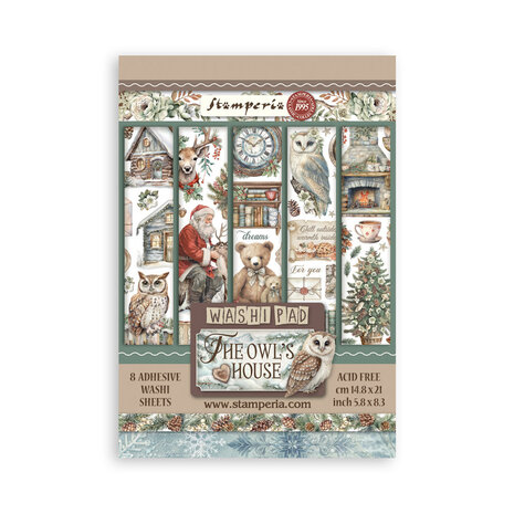 Stamperia - The Owl's House A5 Washi Pad (8pcs) 