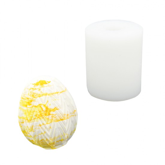 Silicone mold 6,3cm x 6,3cm x 7,1cm - Arrow pattern egg