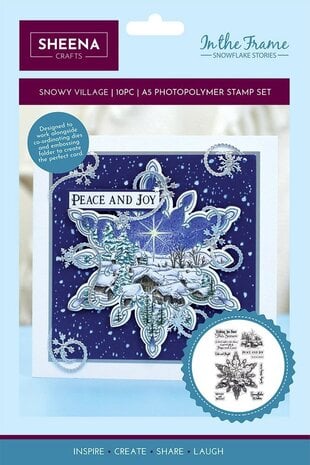 Crafter's Companion - In The Frame Snowflake Stories Stamp Snowy Village