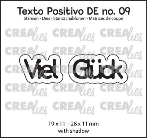 Crealies - Texto Positivo Dies German Viel Glück