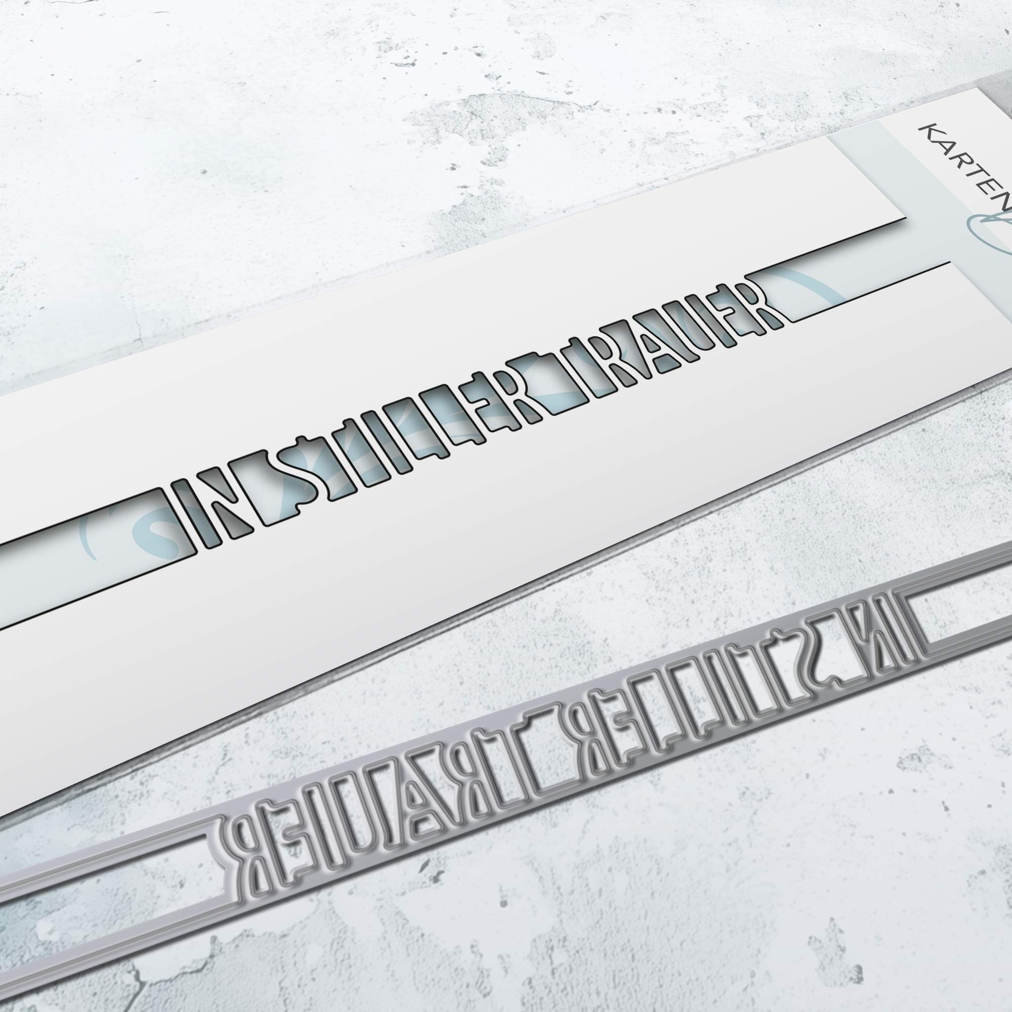 Karten-Kunst Stanzschablone kk-D223 - Brückentext In stiller Trauer