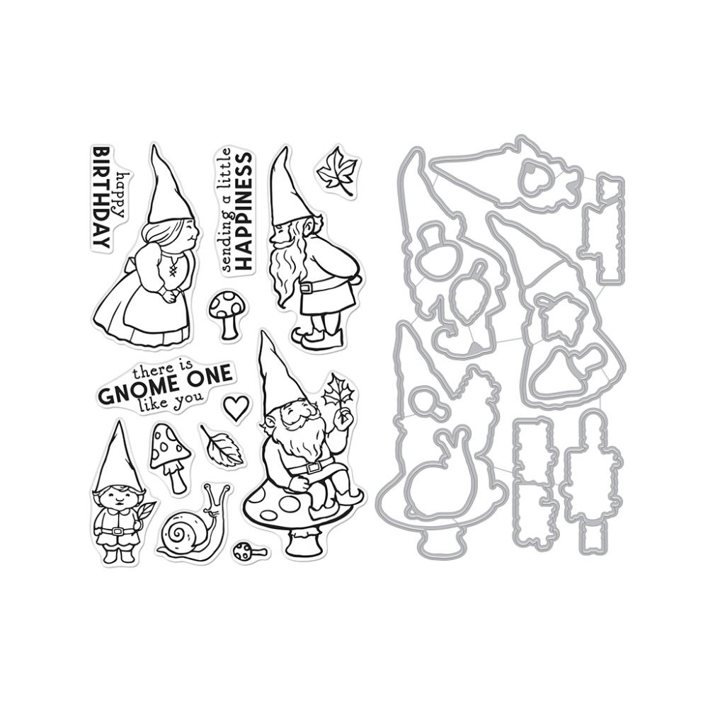 Hero Arts Clear Stamp & Die Combo - Happy Gnomes