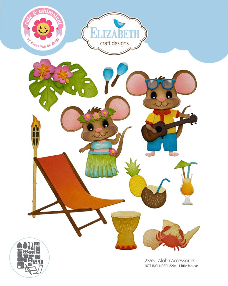 Elizabeth Craft  - Destination Fun Die Aloha Accessories by Cute & Whimsical