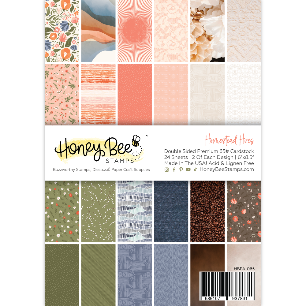 Honey Bee - Homestead Hues Paper Pad 6x8.5 - 24 Double-Sided Sheets