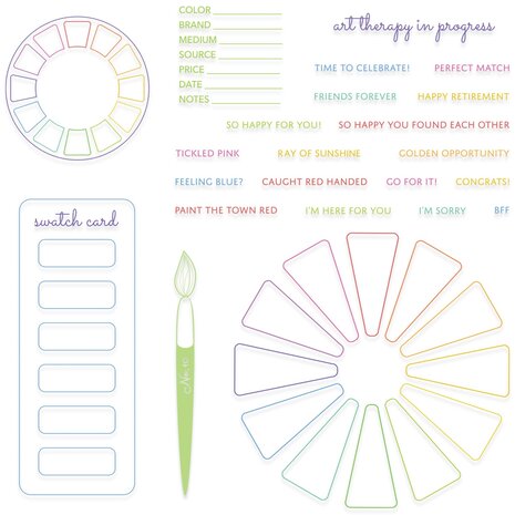 Sizzix - Clear Stamps by Eileen Hull Swatch Cards (24pcs)