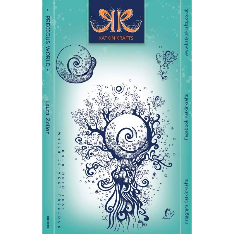 Katkin Krafts Precious World 6 in x 8 in Clear Stamp Set