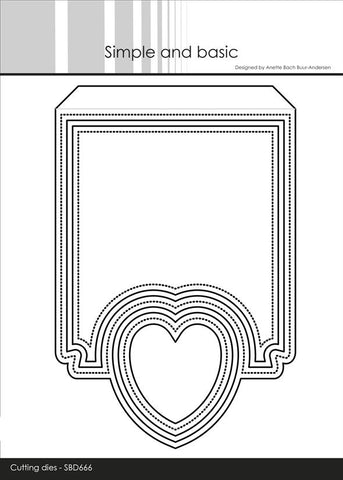 Simple and Basic - dies "A6 Heart Card front"