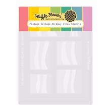 Waffle Flower - Postage Collage A6 Wavy Lines Stencil