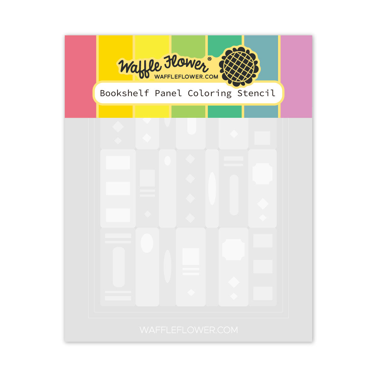 Waffle Flower - Bookshelf Panel Coloring Stencil Waffle Flower - Bookshelf Panel Coloring Stencil