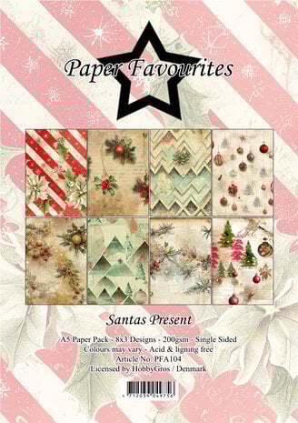 Paper Favourites - Santas Present A5 Paper Pack