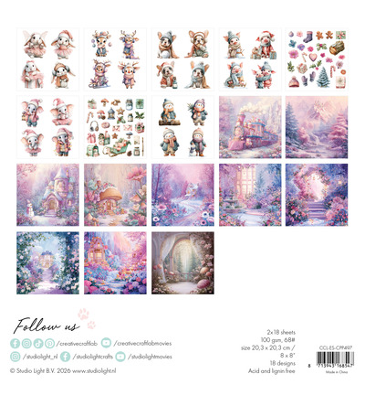 Craft Lab - CCL Collage-Papierblock – Candy Christmas Essentials Nr. 497