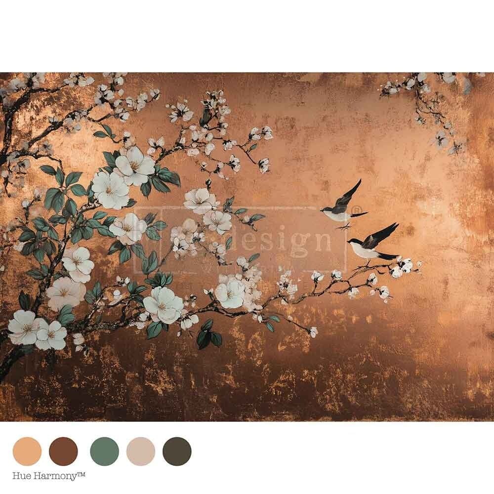 Re-Design with Prima - Feathers In The Glow A1 Decoupage Fiber