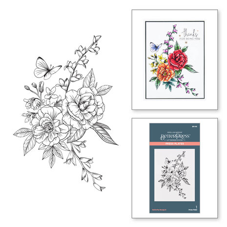 Spellbinders -BetterPress -  Butterfly Bouquet Press Plate
