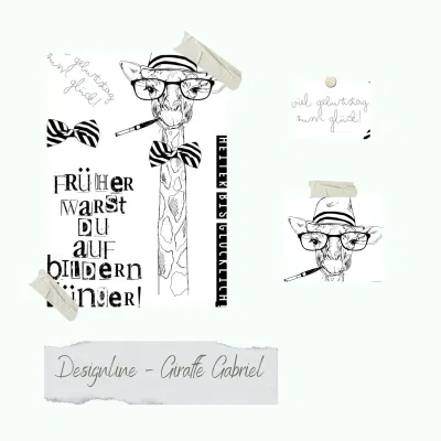 Creative Depot -  Stempelset - Designline - Giraffe Gabriel 