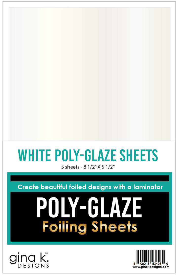 Gina K Designs - POLY-GLAZE White Poly-Glaze Sheets