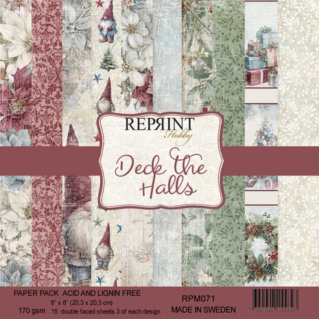 Reprint - Deck the Halls 8x8 Inch Paper Pack Reprint - Deck the Halls 8x8 Inch Paper Pack