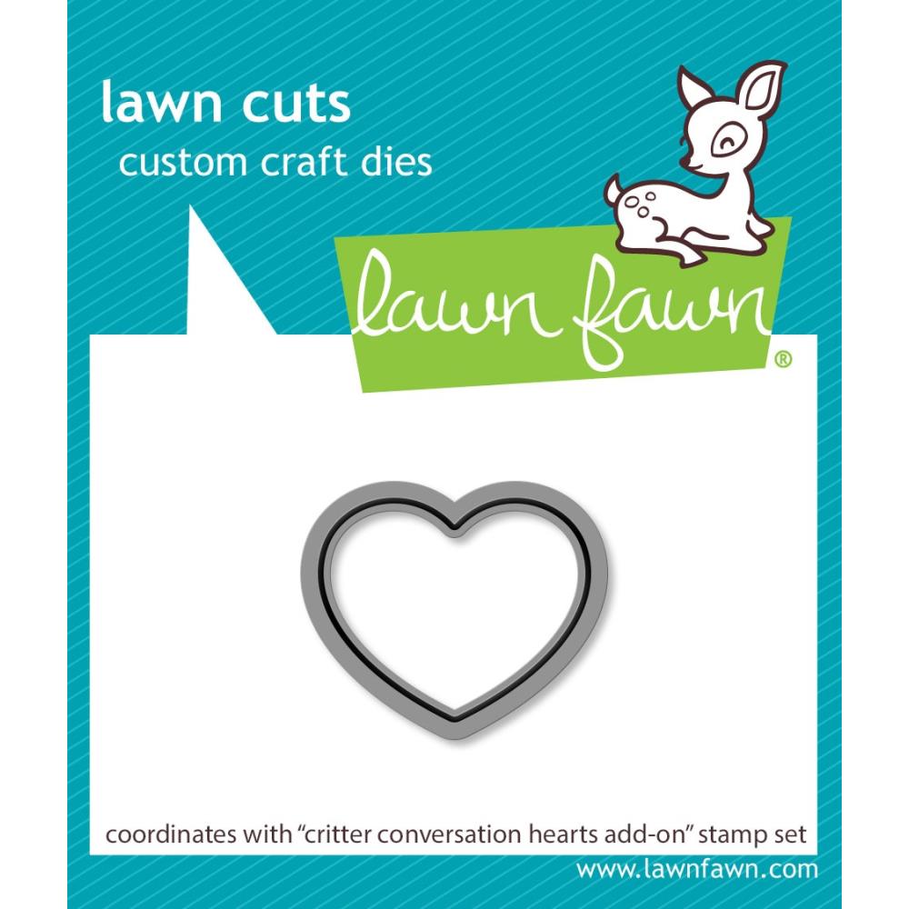 Lawn Fawn - Lawn Cuts Custom Craft Die - Critter Conversation Hearts Add-on Outline 