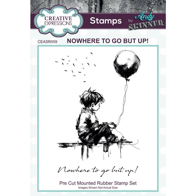 Creative Expressions Andy Skinner Nowhere To Go But Up 3.5 in x 5.25 in Pre Cut Rubber Stamp
