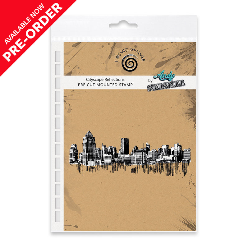 Andy Skinner - Cityscape Reflections Pre Cut Rubber Stamp 