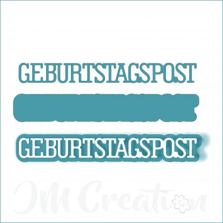 JM Creation - Geburtstagspost klein - Stanzschablone