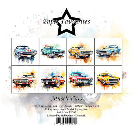 Paper Favourites - Muscle Cars 6x6 Inch Paper Pack