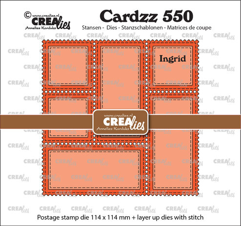Crealies Cardzz Stansen Postzegelframe Ingrid  Crealies Cardzz Stansen Postzegelframe Ingrid