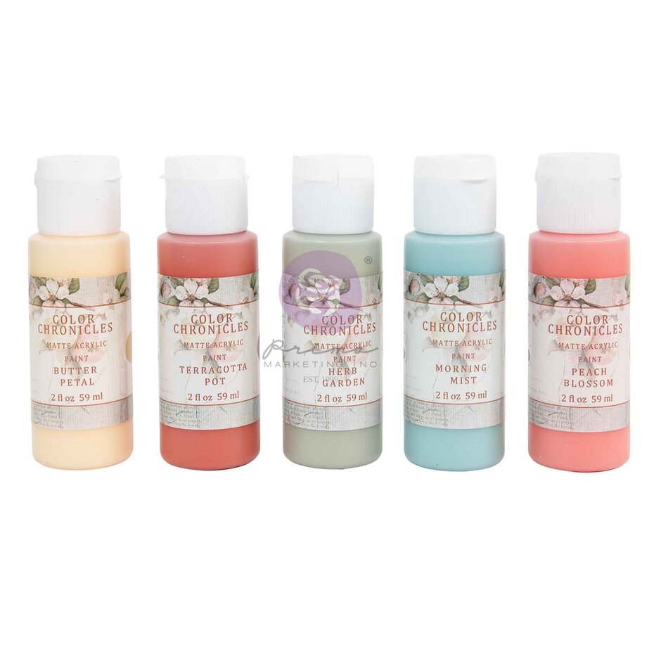 Prima Marketing - Homegrown Acrylic Paint Pack Color Chronicles 2 fl oz (5pcs) by The 3 Girls Tale