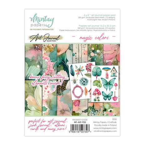 Mintay - Art Journal Paper Pad 6x8 Inch Magic Colors