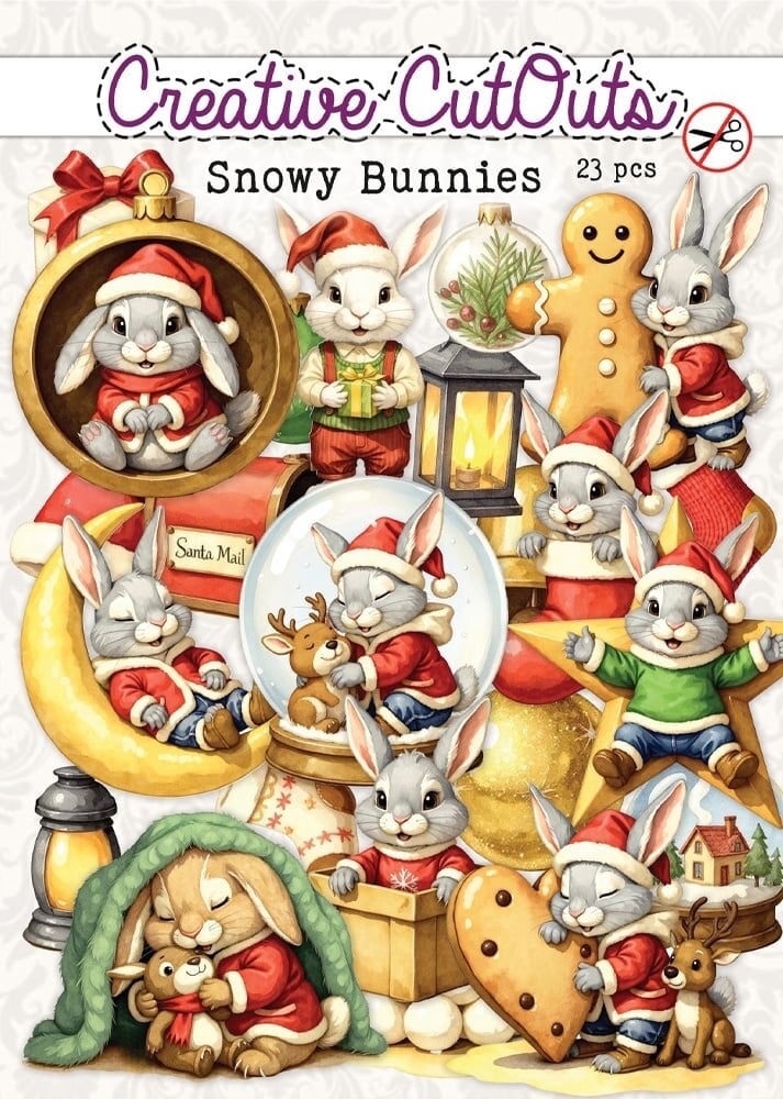 Snowy Bunnies Die-Cuts Creative CutOuts (23pcs)