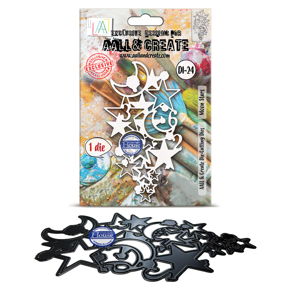 Craft Consortium - Cell Figures Die-Cutting Die Set Moon Stars by Bipasha Bk