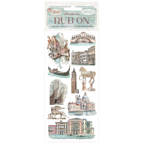 Stamperia -  Venice City of Art Rub-On 4x8,5 Inch Monuments