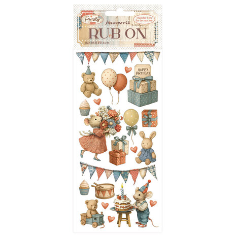 Stamperia - Family Rub-On 8,33x2,36 Inch Party
